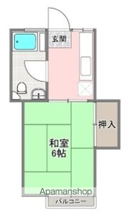 本多ハイツ[1K/19.8m2]の間取図