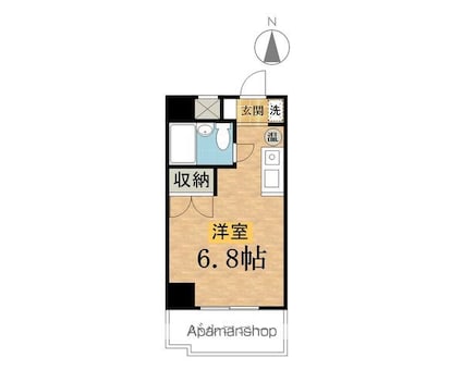 レスパス八王子[1R/17.64m2]の間取図