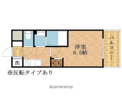 エスリード　ザ・イーストレジデンス大阪城[1K/21.48m2]の間取図