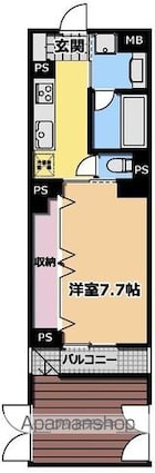 東京都新宿区西新宿４丁目[1K/30.57m2]の間取図