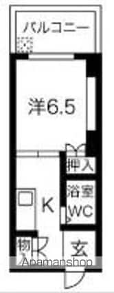千石明穂ハイツ[1K/21.5m2]の間取図