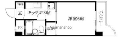 村上ビル[1K/19.44m2]の間取図