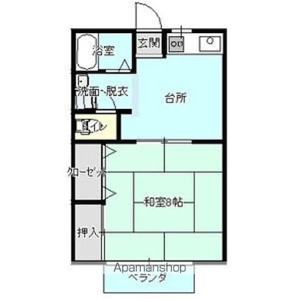 サンシャイン藤田[1DK/33.1m2]の間取図
