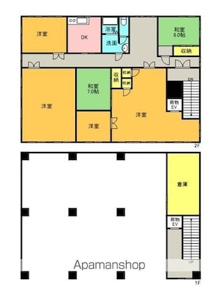 善通寺市与北町倉庫[事務所/685.97m2]の間取図