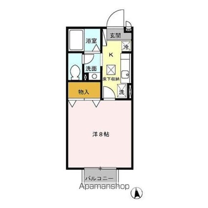 サニーコート・村井[1K/26.71m2]の間取図