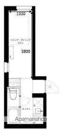 東京都渋谷区上原１丁目[1R/13m2]の間取図