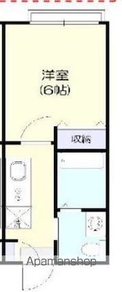 ハイツ凪[1K/20m2]の間取図