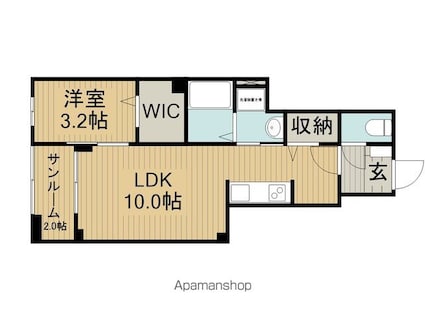 フィールドヒル　茅野[1LDK/38.52m2]の間取図