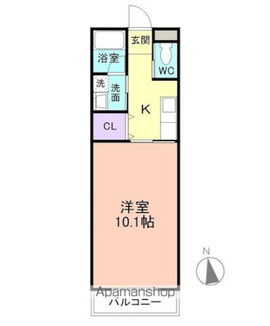 和歌山県海南市船尾[1K/33.7m2]の間取図