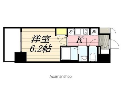 プレサンス岐阜ゼクシス[1K/21.83m2]の間取図
