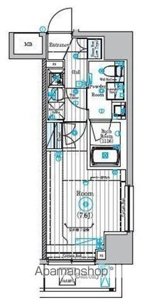 リライア東京墨田[1K/25.8m2]の間取図