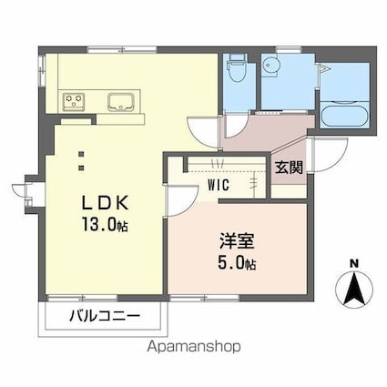 ディアスキタコーＢ棟[2DK/42.78m2]の間取図
