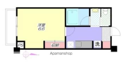 アーツ菊川[1K/25.13m2]の間取図