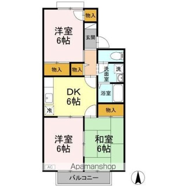 メゾン・ベルラルジュ　オンシジューム館[3DK/55.31m2]の間取図