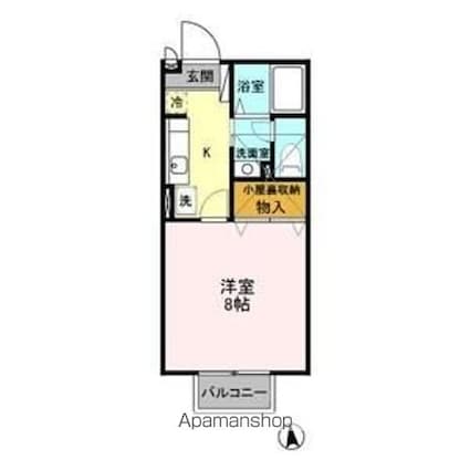 セピアコート[1K/26.71m2]の間取図