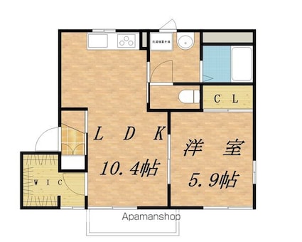 ディアス広畑Ｂ[2K/48.89m2]の間取図