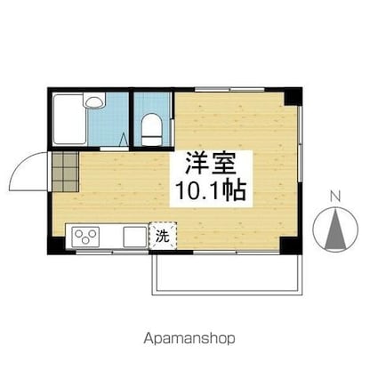 ラフィーネ石手[1R/19.87m2]の間取図