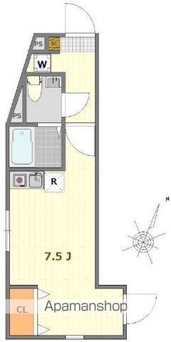 東村山市諏訪町のアパートの間取り