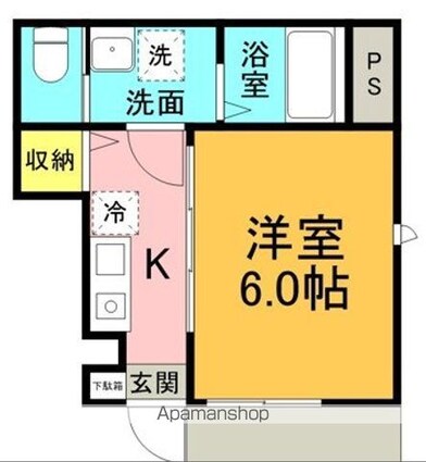ベレガンス松戸Ⅵ[1K/20.67m2]の間取図