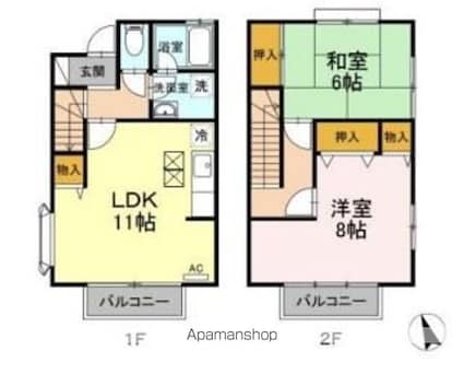 セントラルコートＮ　Ａ棟[2LDK/67.92m2]の間取図