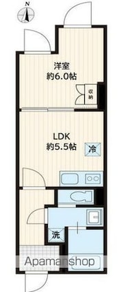 ＧＲＡＮＰＡＳＥＯ成城学園前[1DK/30.41m2]の間取図