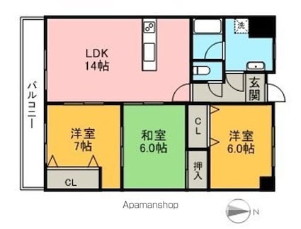 Ｎ・ステージ[3LDK/70.41m2]の間取図