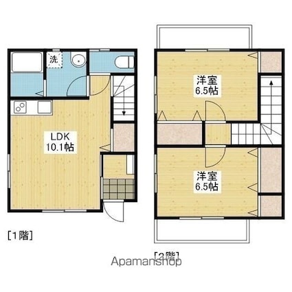 アヴェニュー拓川[2LDK/60.45m2]の間取図