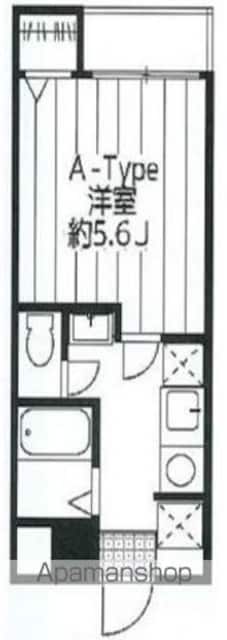 東京都中野区新井２丁目[1K/19.92m2]の間取図
