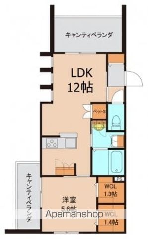 ＬＥ　ＣＩＥＬ 202 ｜ 千葉県流山市木１丁目25-3（賃貸マンション1LDK・1階・45.97㎡） その2