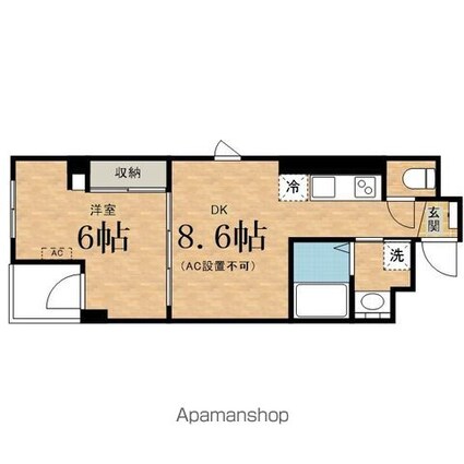ハイムマルセン日野[1LDK/32.7m2]の間取図