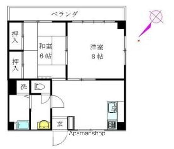 【昭島市美堀町のマンションの間取り】