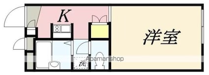 アゼリア[1K/19.87m2]の間取図