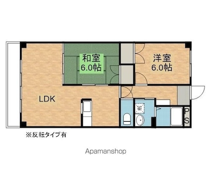 マンションバンガード[2LDK/61.04m2]の間取図