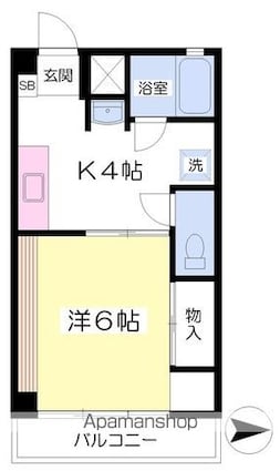 みよハイツＰａｒｔⅡ[1K/22.2m2]の間取図
