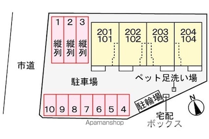 ペンサミエント[3LDK/62.1m2]の配置図