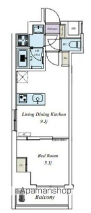 ドムス・スタイル森下[1LDK/34.44m2]の間取図