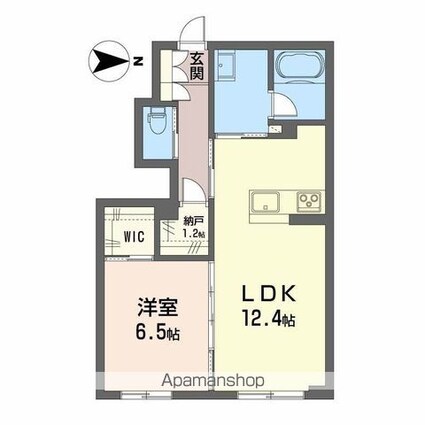 シャーメゾン椿[1LDK/48.47m2]の間取図