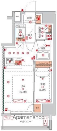 （仮称）高島平ＴＨＥ　ＧＡＲＤＥＮレジデンス[1LDK/36.06m2]の間取図
