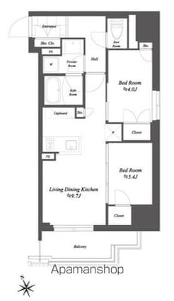 ＴＨＥ　ＧＡＴＥＨＯＵＳＥ浅草雷門[2LDK/44.98m2]の間取図