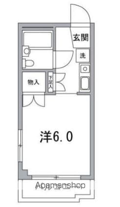 竹林ＡＳビル[1R/18.14m2]の間取図
