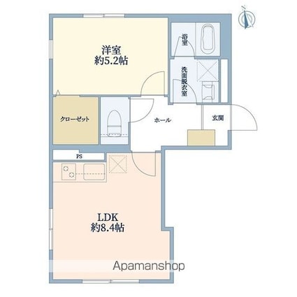 ＨＥＲＩＴＡＧＥ参宮橋[1LDK/35.6m2]の間取図