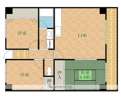アーク八品[3LDK/66.5m2]の間取図