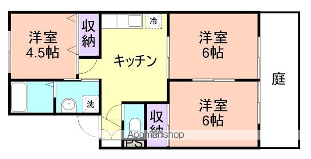 【和歌山市舟津町のハイツの間取り】