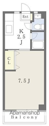 第１０グリーンハイツ[1K/23.01m2]の間取図