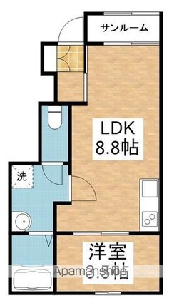 プリマベラ大形[1LDK/30.95m2]の間取図