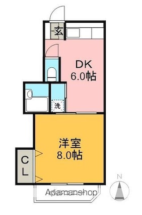 コーポエルフ[1DK/30.16m2]の間取図