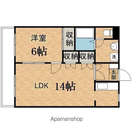 ヴィラエスポワール[1LDK/51.03m2]の間取図