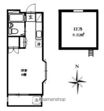 東京都杉並区堀ノ内３丁目[1R/17.01m2]の間取図
