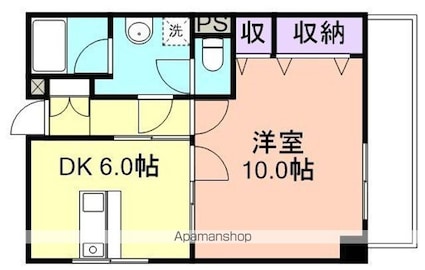 エル・カスティージョ・ワカヤマ[1DK/40m2]の間取図