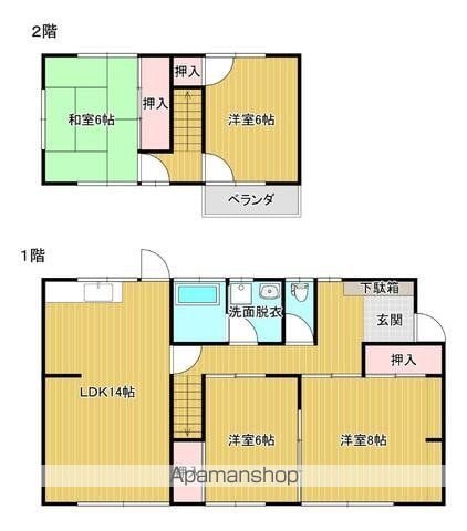 大塚台西2丁目貸家の間取り写真